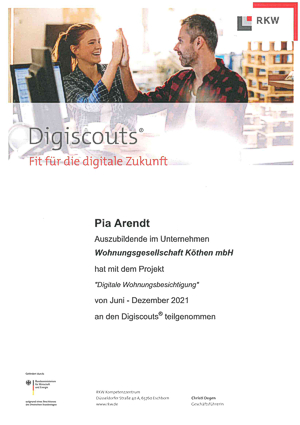 Digiscouts®-Zertifikat von Pia Ahrendt
